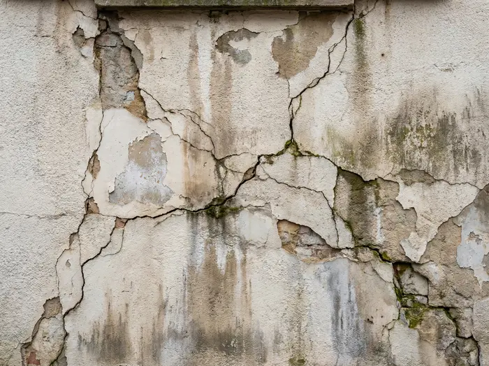 Fassadenfarbe blättert ab oder der Putz blättert ab